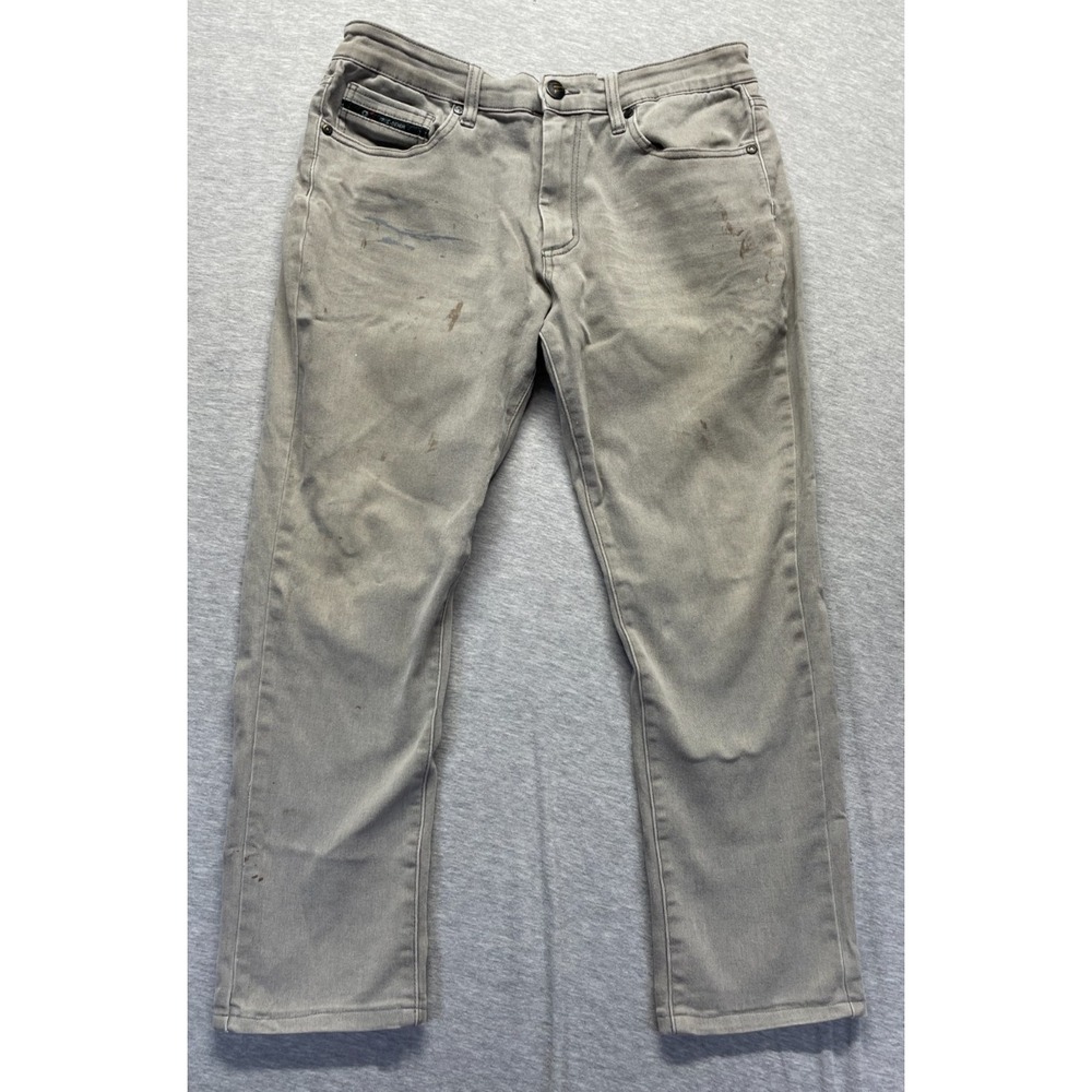 G Fried Denim Skinny Leg Jeans Mens 34x30 (Fits 32x25) Light Gray Cotton Logo